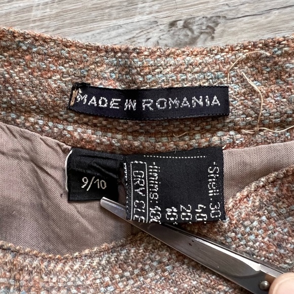 Vintage wool blend tweed career skirt - Picture 6 of 13